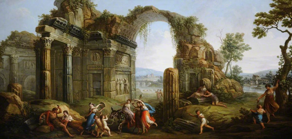 Capriccio di figure danzanti tra rovine classiche - National Trust